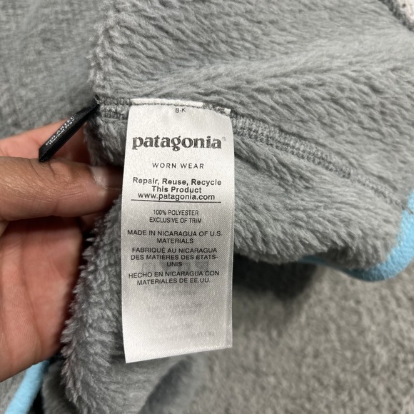 Patagonia Sweater Womens Medium Re Tool Snap-T Pullover Fleece Sweatshirt Gray - Picture 7 of 12